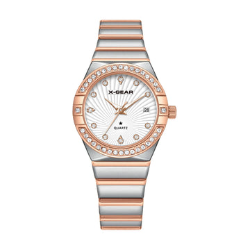 Luxury Fashion Women's Watch with Luminous, Waterproof, Stainless Steel, Date Function, Elegant Quartz Wristwatch