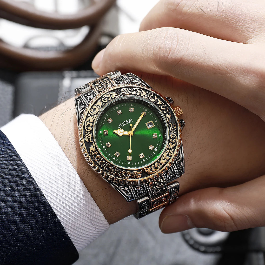 Men's mechanical watch, retro and fashionable business quartz men's watch, men's wristwatch