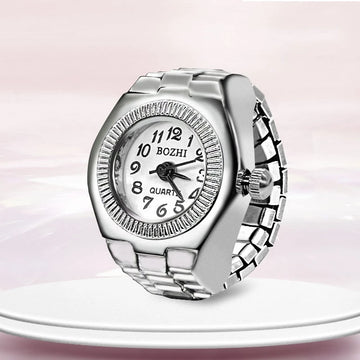 Ring Watch New Hot Selling Creative Alloy Shell Finger Circular Dial Couple Men And Women