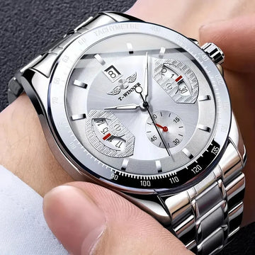 Luxurious Men's Watch, Featuring a Business and Fashionable Round Mechanical Design, Perfect for Parties and Everyday Wear, a Stylish and Sophisticated Watch, Ideal as a Birthday Gift