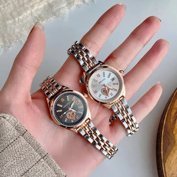 Luxury Watches For Women Lover Dial Rose Gold Stainless Steel With Date Quarzt Wristwatch Ladies Watches Relogio Feminino