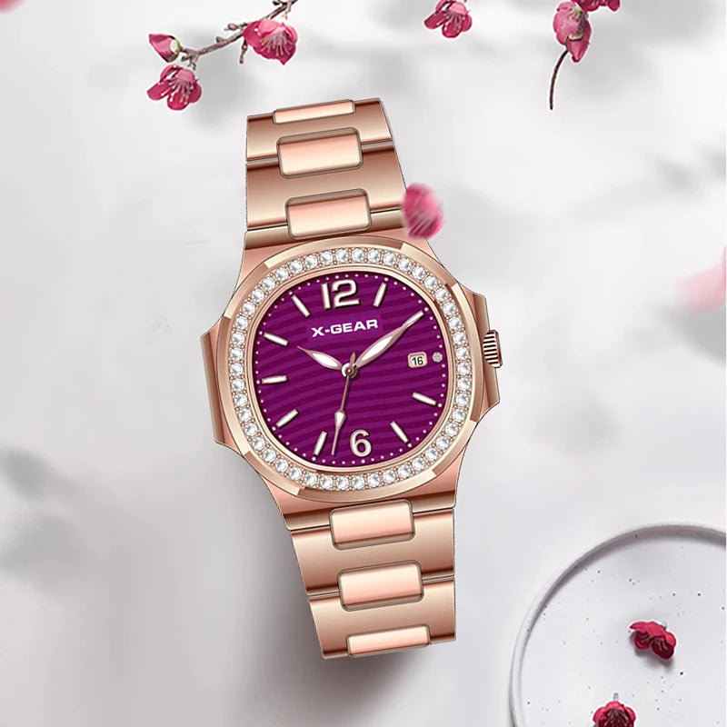 2025 Luxury Retro Women's Watch: Oversized Silver Dial, Stainless Steel Strap, Quartz Movement with Date Function